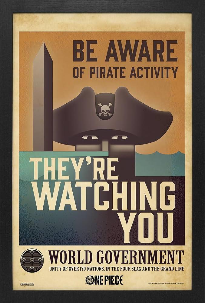 134e5836-6ce9-4dc9-9242-103584a10173.jpeg One Piece (Live Action) - They're Watching You Gel-Coated Framed Print (11x17)