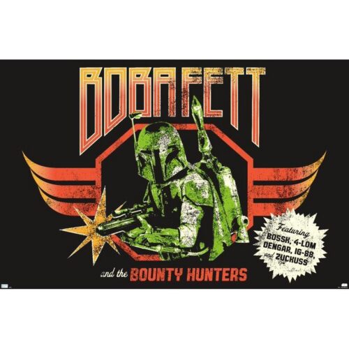 3d59f052-246b-4c02-a659-02afe3637a7b.jpeg Rock Poster - Boba Fett Gel-Coated Framed Print (11x17)