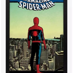 56d3eb1d-2dcd-4f42-8521-de7dd67bb5d8.jpeg Spider-Man 60th Ann - Roof Gel-Coated Framed Print (11x17)